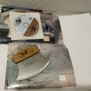 New Genuine Alaska Birch Wood Alaskan Ulu Knife + DVD. K3